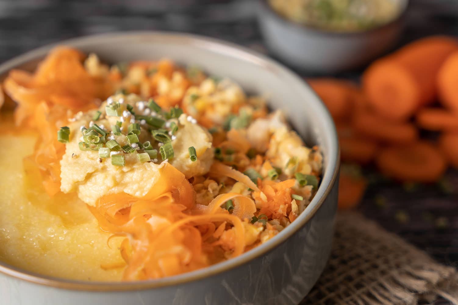Möhren Kichererbsenbowl Möhren Kichererbsenbowl
