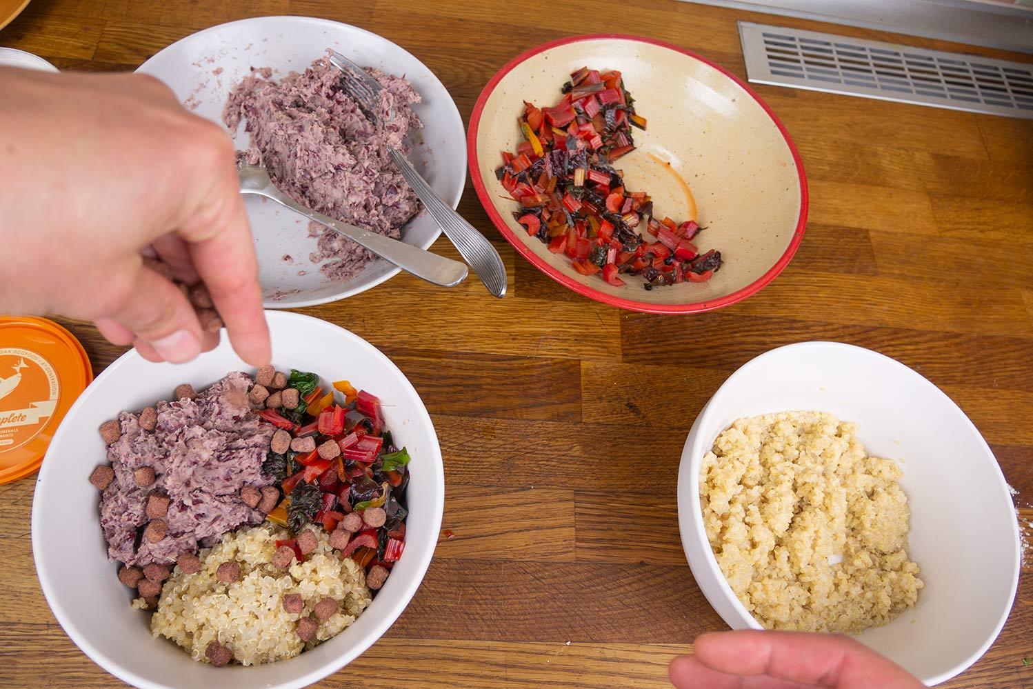 Chard with Kidney Beans and Quinoa