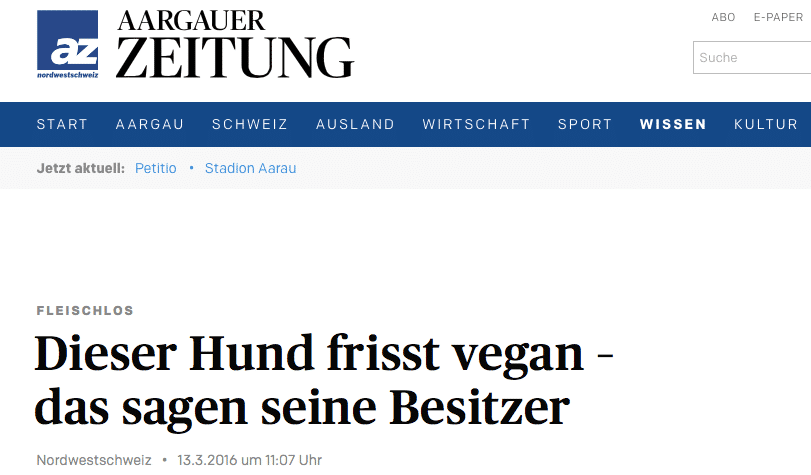 Die Schweiz gibt Gas bei der veganen Hundeernährung